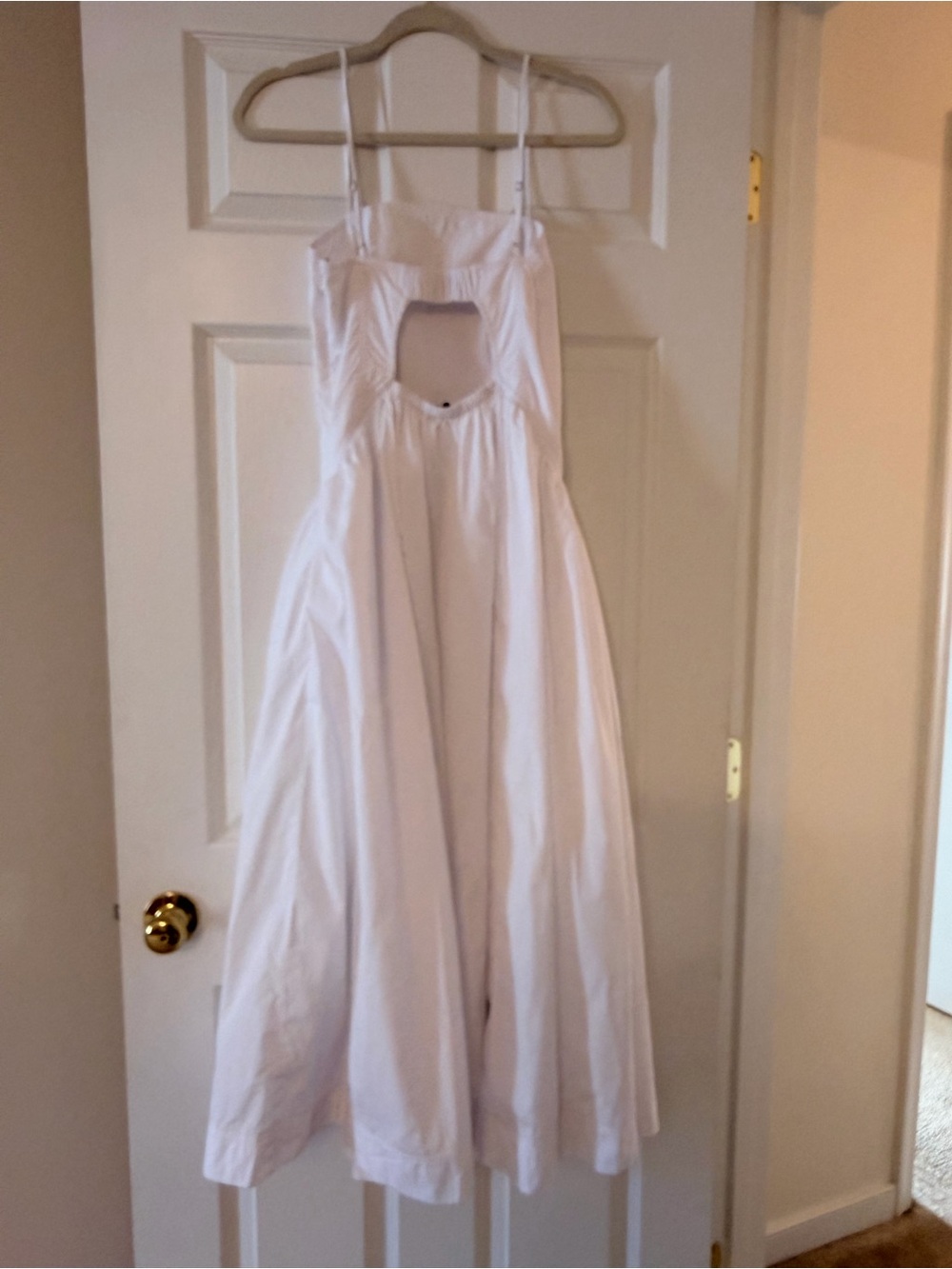Madewell Poplin Seamed Maxi Dress White Size 0 - Picture 3 of 7